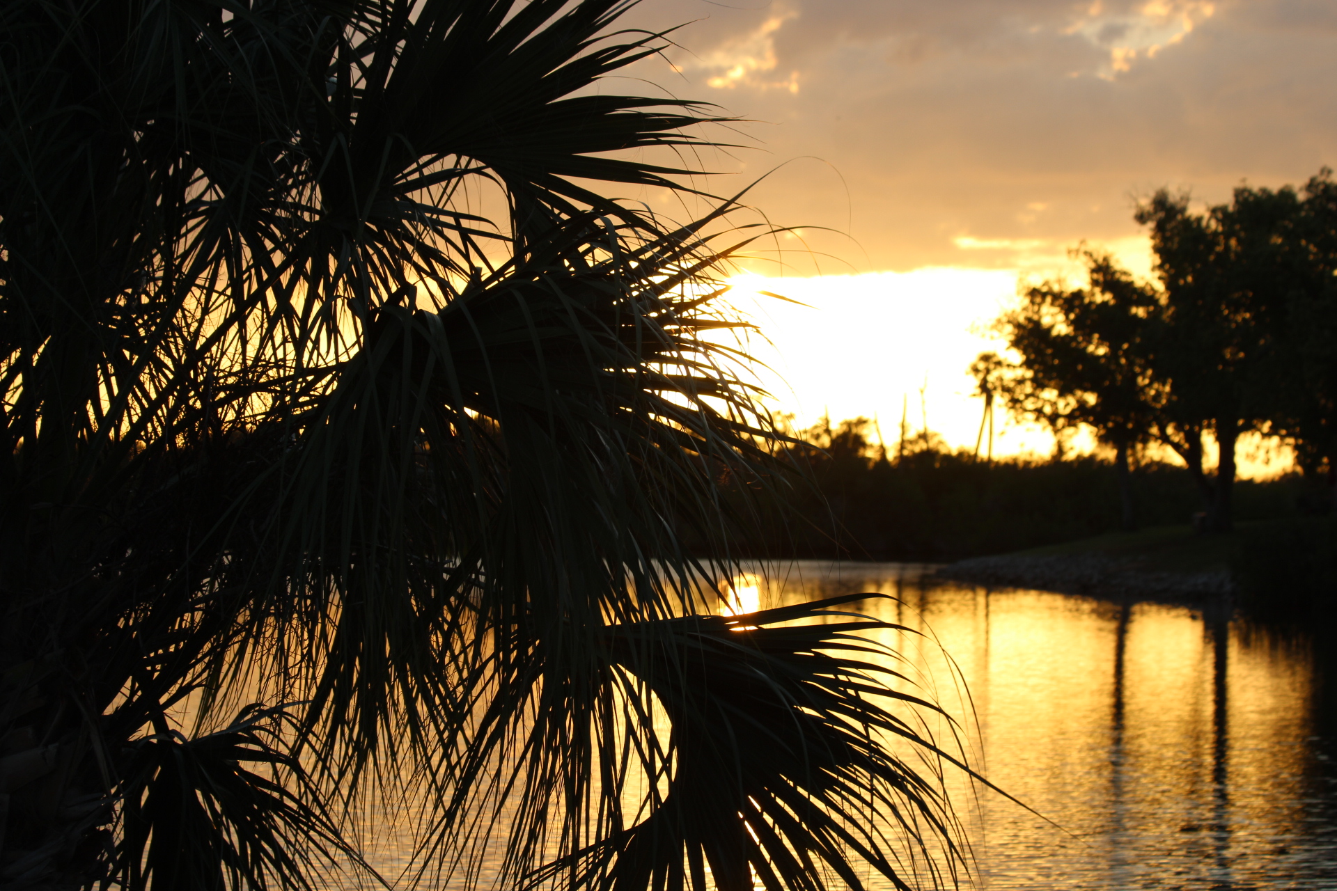 Lagoon at sunset